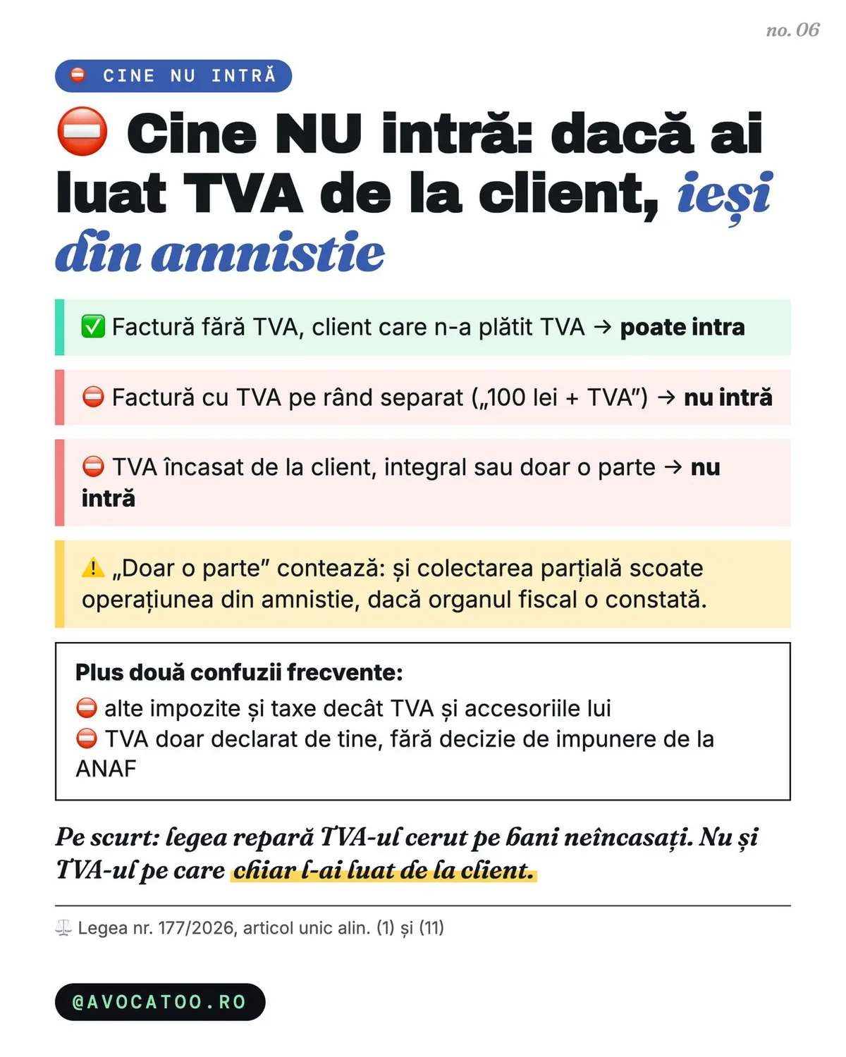cine nu e eligibil - amnistia tva