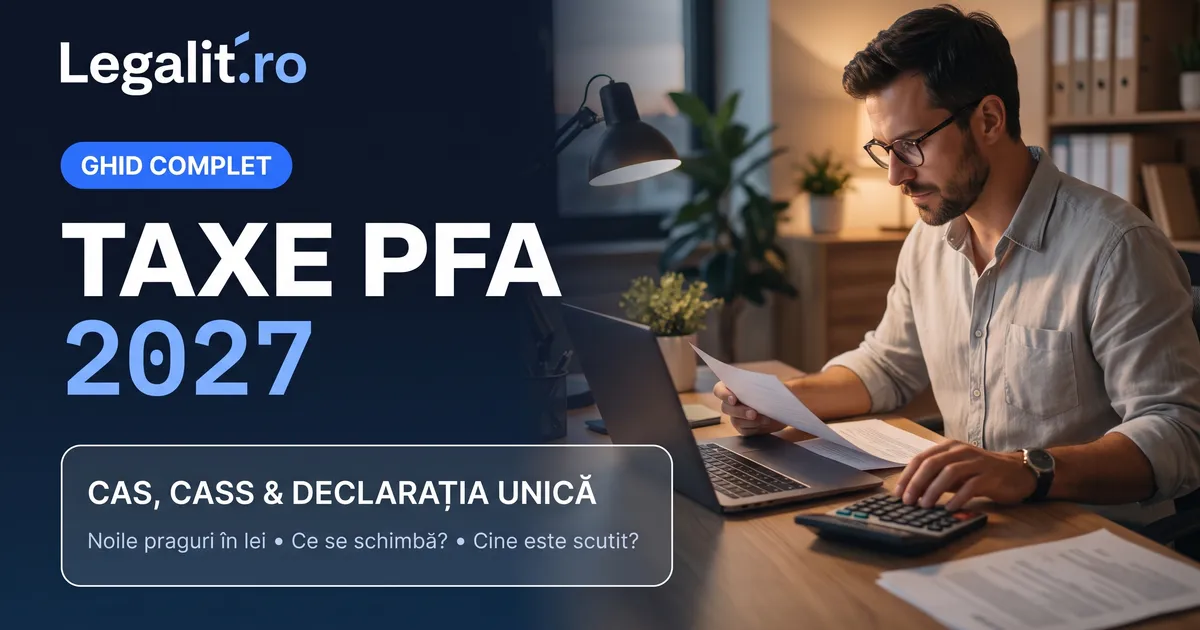 Taxe PFA 2027: ce știm acum despre CAS, CASS și Declarația Unică